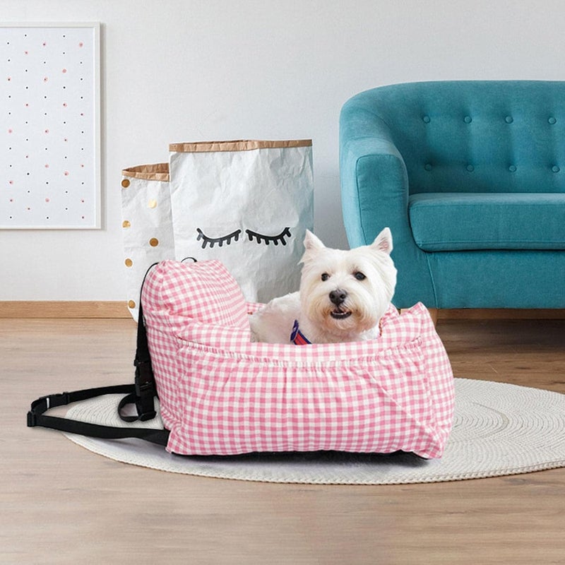 ويوبلز مقعد داعم للكلاب - مقعد سيارة للكلاب الصغيرة أو القطط، سرير سفر للحيوانات الأليفة مع جيوب تخزين جانبية، قفص أمان للكلاب مناسب لجميع أنواع المركبات - Image 4